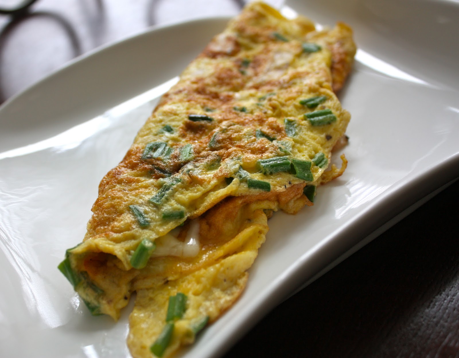 omelette with green onions